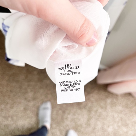 NWT Lulus Seeing Chic Blue and Ivory Print Skater Dress - Picture 9 of 10